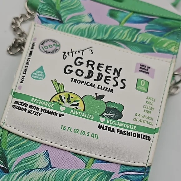 Betsey Johnson Green Goddess Tropical Elixir Crossbody Bag - Picture 9 of 10